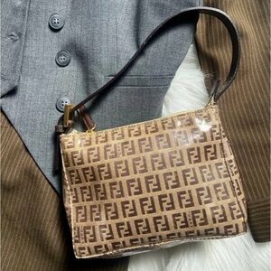 Fendi Brown Monogram Shoulder Bag